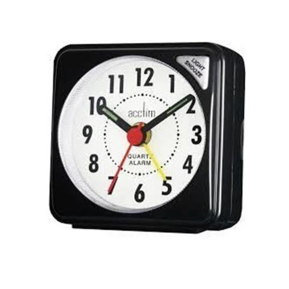 Acctim Ingot Quartz Travel Alarm Clock, Black