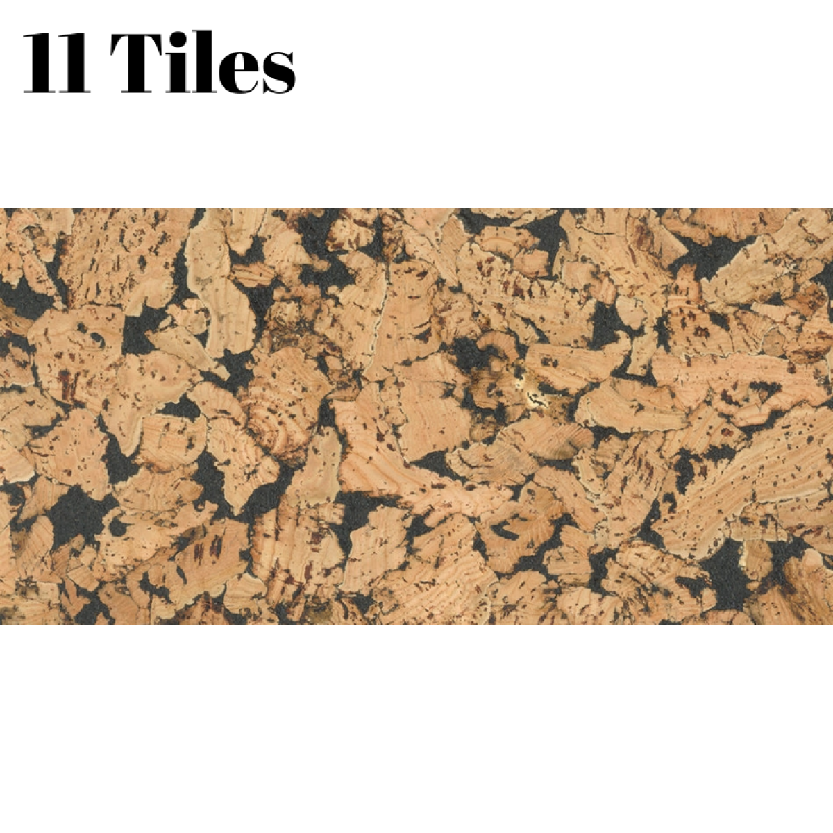 Black Cork Wall Tiles, Decorative 1 Pack (11 Tiles) — 1.98m² (21.31sqft)
