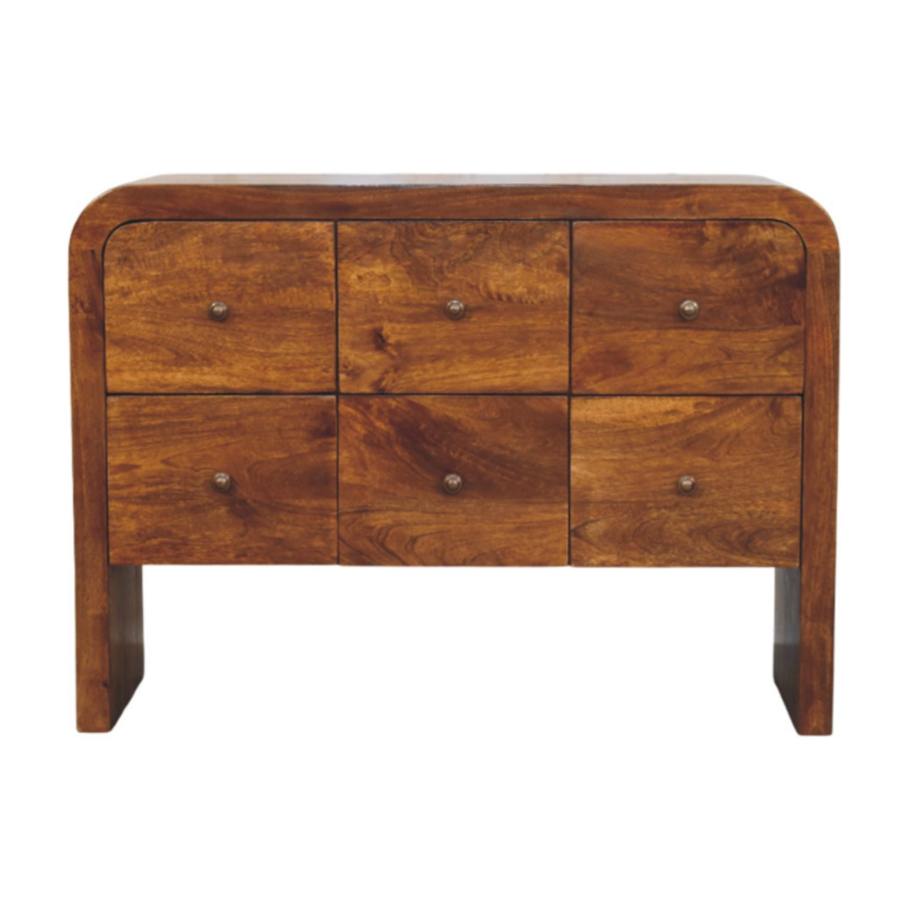 Artisan Furniture Darcy 3 Over 3 Drawer Chest in Chestnut Finish