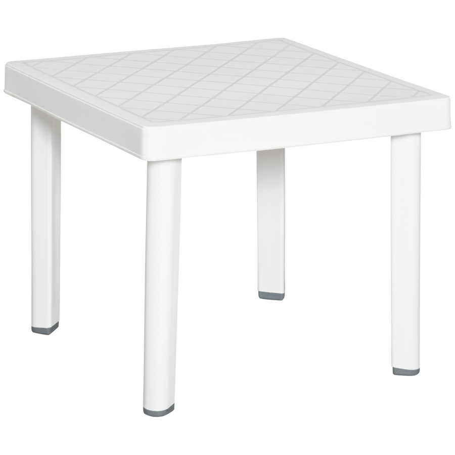 Garden End Table Outdoor Square Accent Coffee Table
