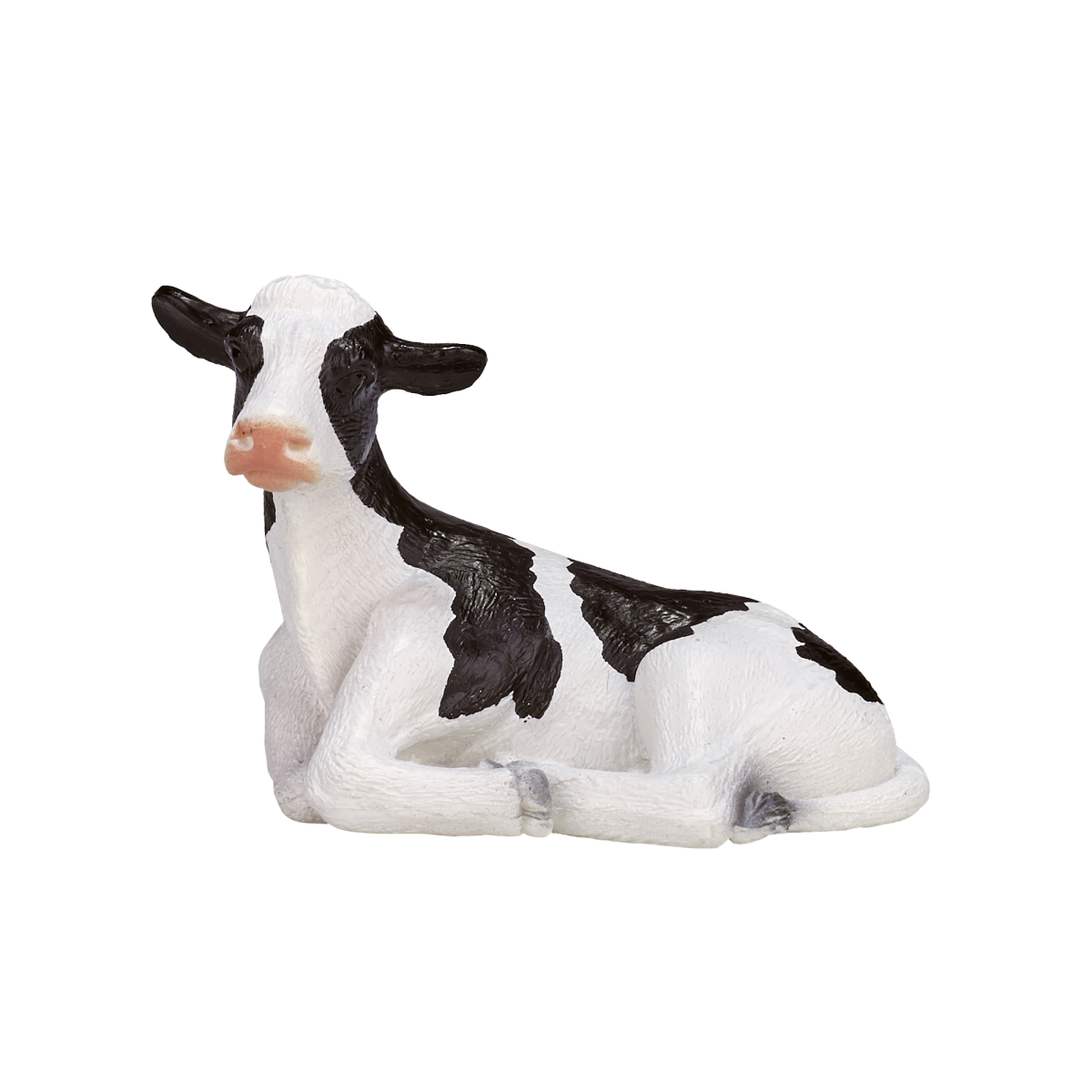 Holstein Calf Lying Down Farm Animal Figurine