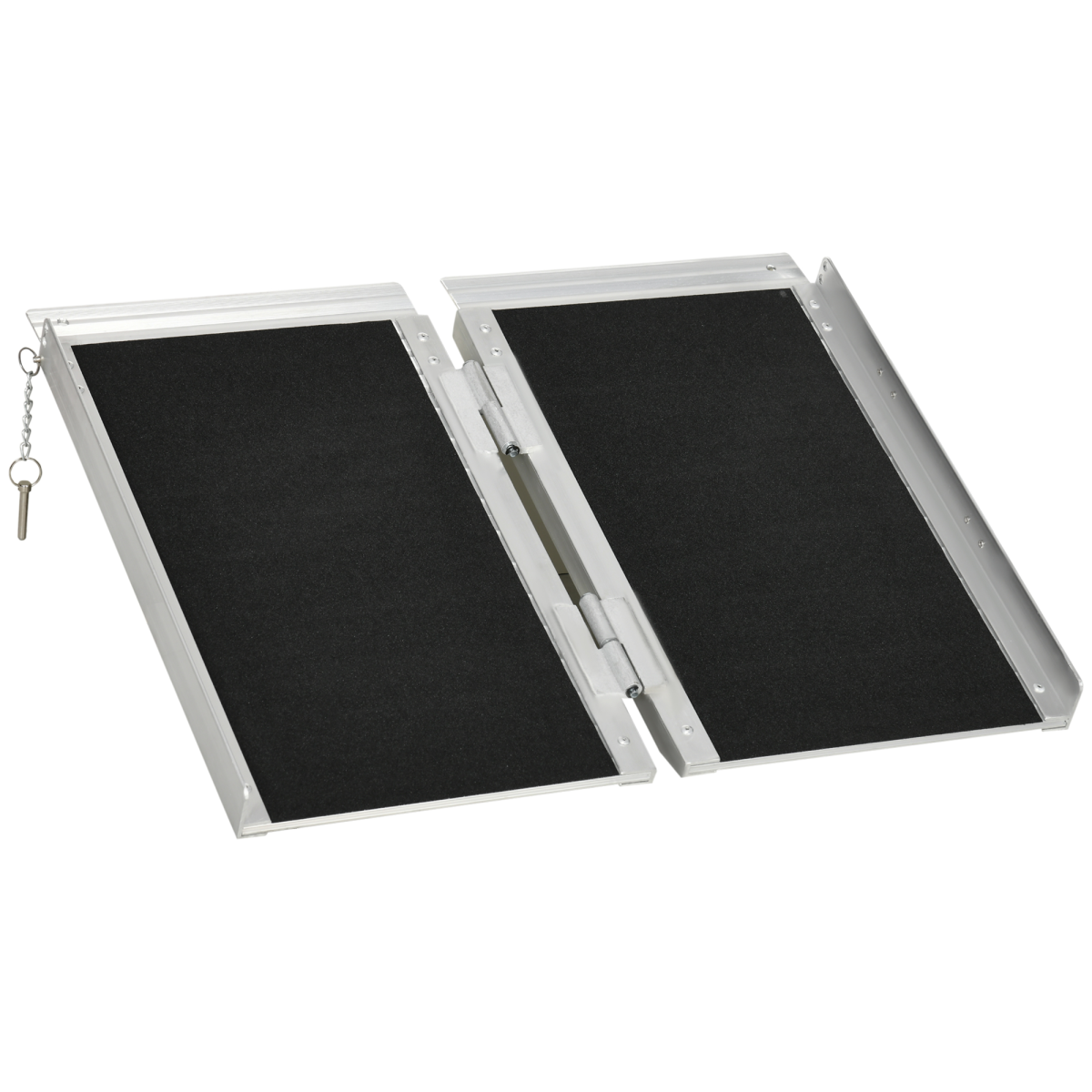 HOMCOM Duo Wheelchair Ramp Pushchair Mobility Assistance w/ Carry Handle 72x61cm