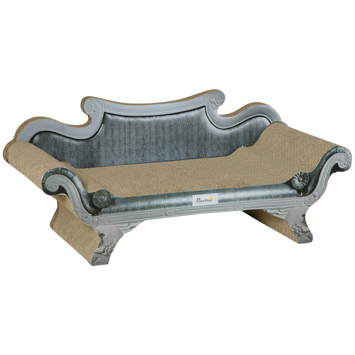 Cardboard Scratcher Lounger Bed with Catnip, 60 x 29 x 26.5cm
