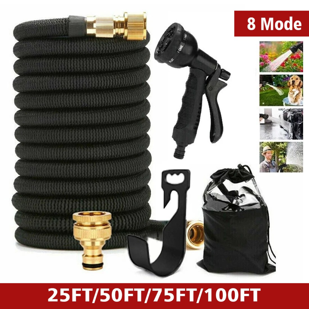 Heavy Duty Expandable Garden Hose Pipe with Spray Gun