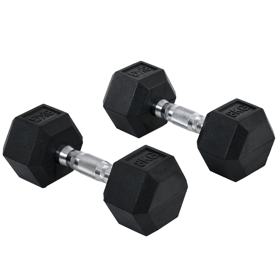 Hexagonal Dumbbells Kit 2 x 8kg