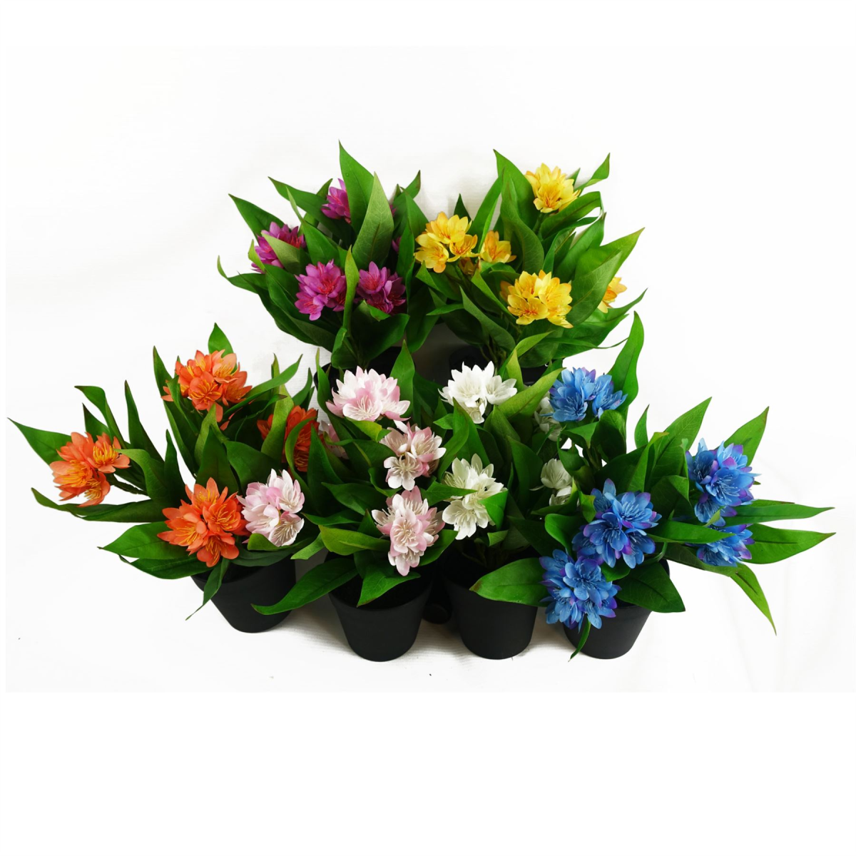 6x 18cm Artificial Freesia Plants in Assorted Colours