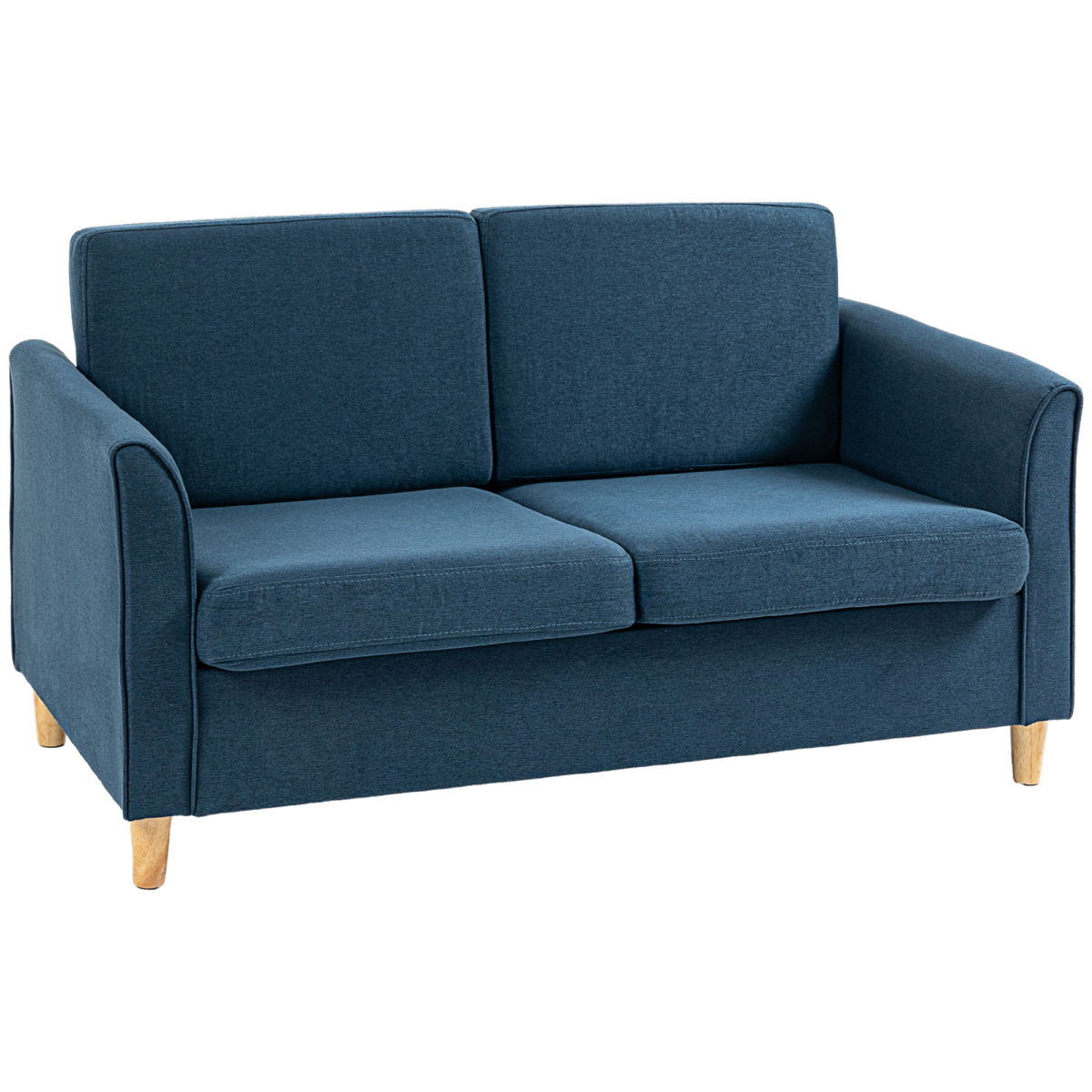 HOMCOM Double Seat Sofa with Armrests, Blue