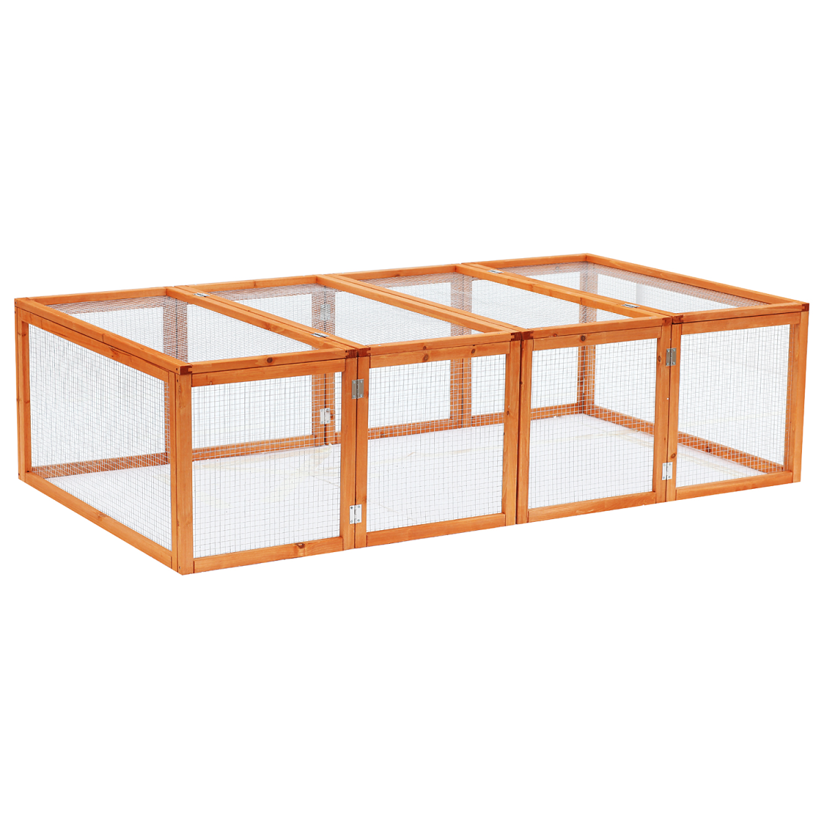 Rabbit Hutch Cage with Run and Play Space Mesh Wire Safety for Outdoor