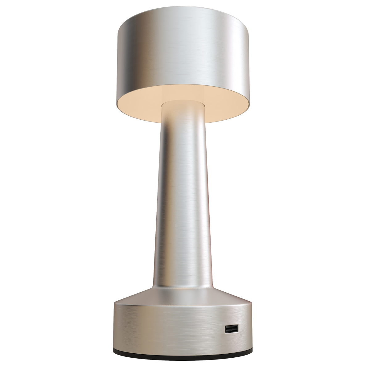 HOMCOM LED Cordless Table Lamp, Battery Operated, Silver