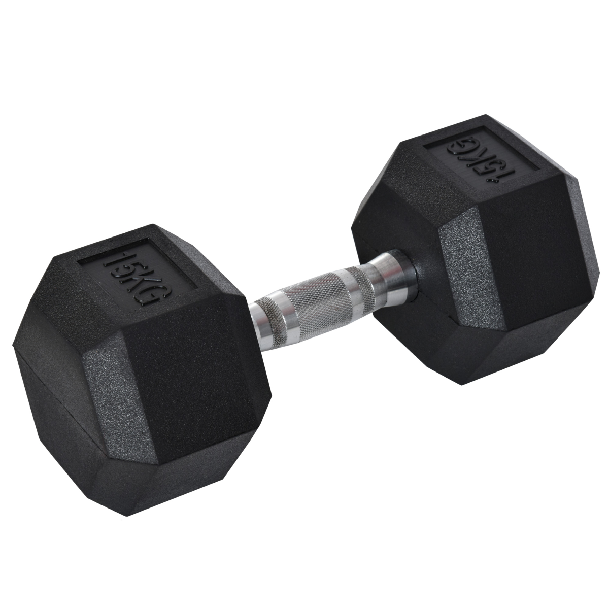 15KG Single Rubber Hex Dumbbell