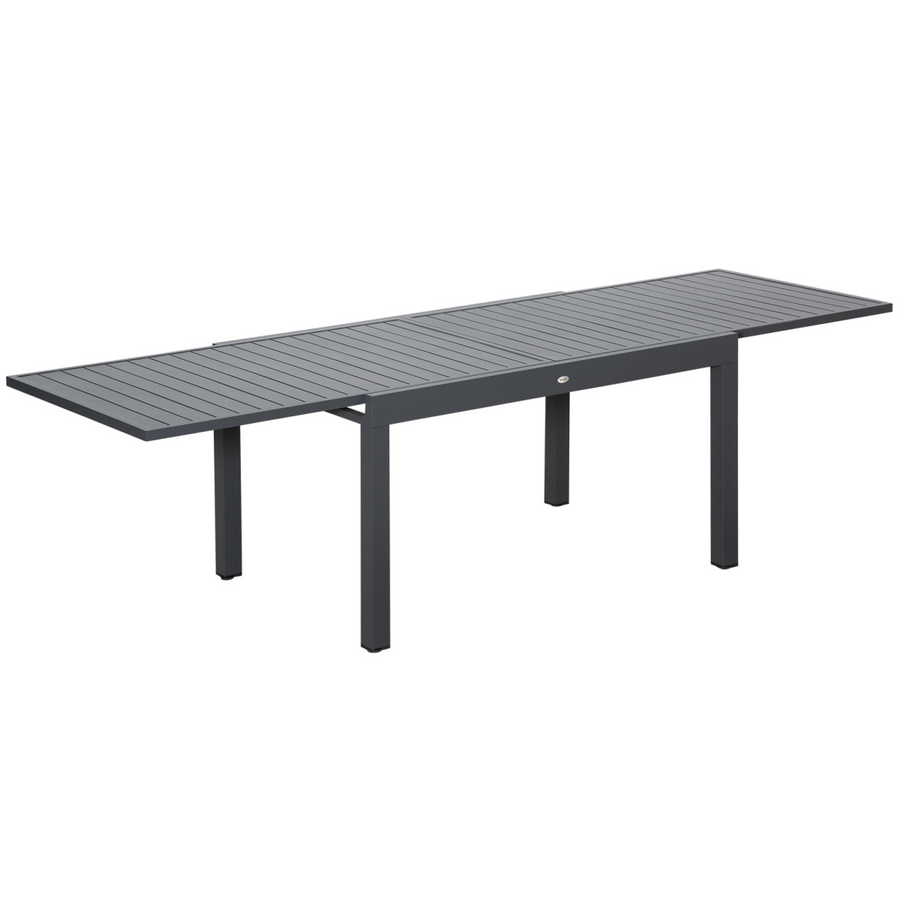 Extendable Garden Table 10 Seater Grey