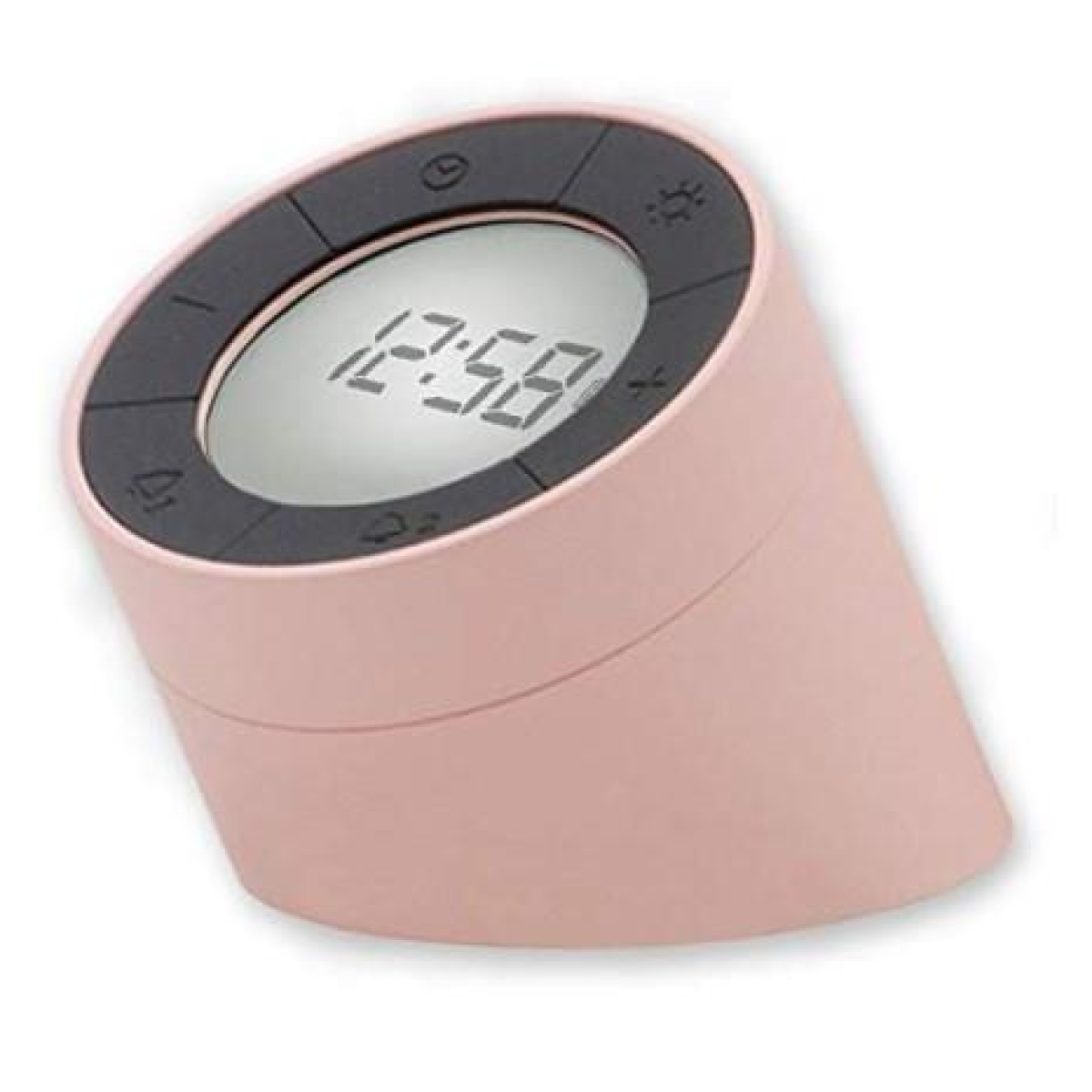 Acctim Jowie Dual Digital Alarm Clock / Nightlight with Light Touch Sensor, Pink