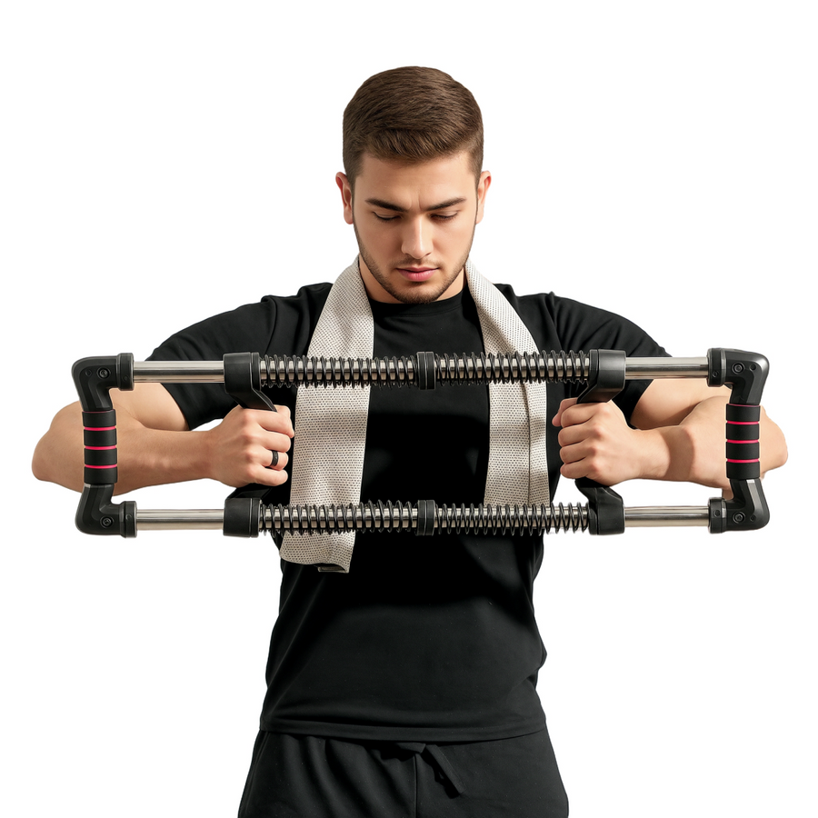 SPORTNOW Chest Expander with 10-50kg Adjustable Resistance for Men, Women