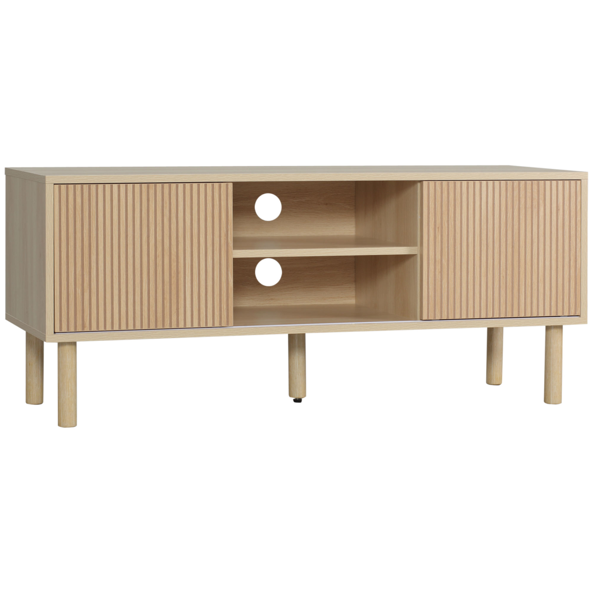 HOMCOM TV Stand Cabinet for TVs up to 50" with Sliding Doors