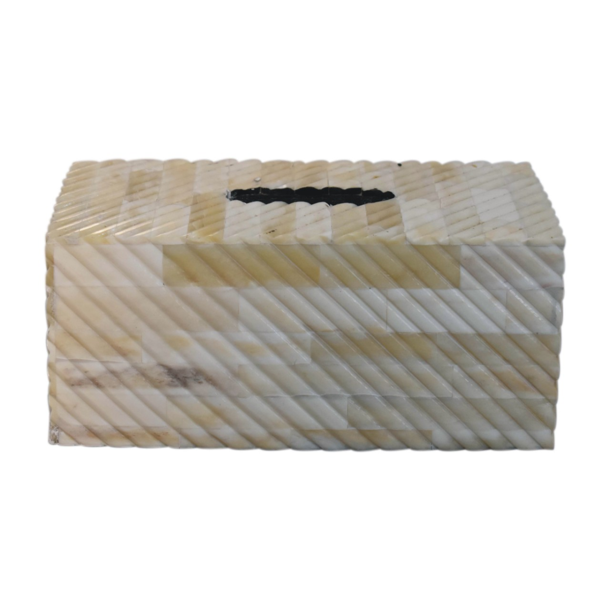 Artisan Furniture Solid Wood Bone Inlay Tissue Box