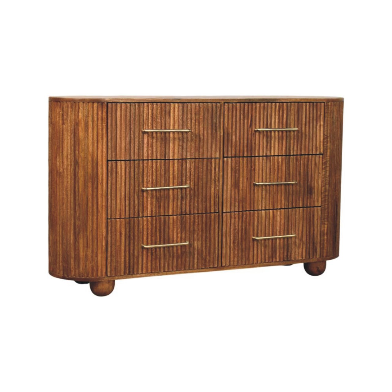 Artisan Furniture Ridgefront Chest, Amber Oak, 6 Drawers