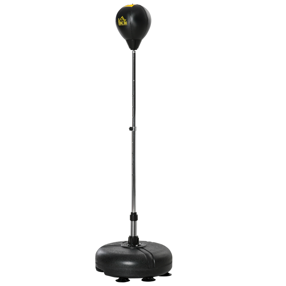 HOMCOM Punching Bag with Stand Boxing Bag Set, Adjustable Height, Black, Gold