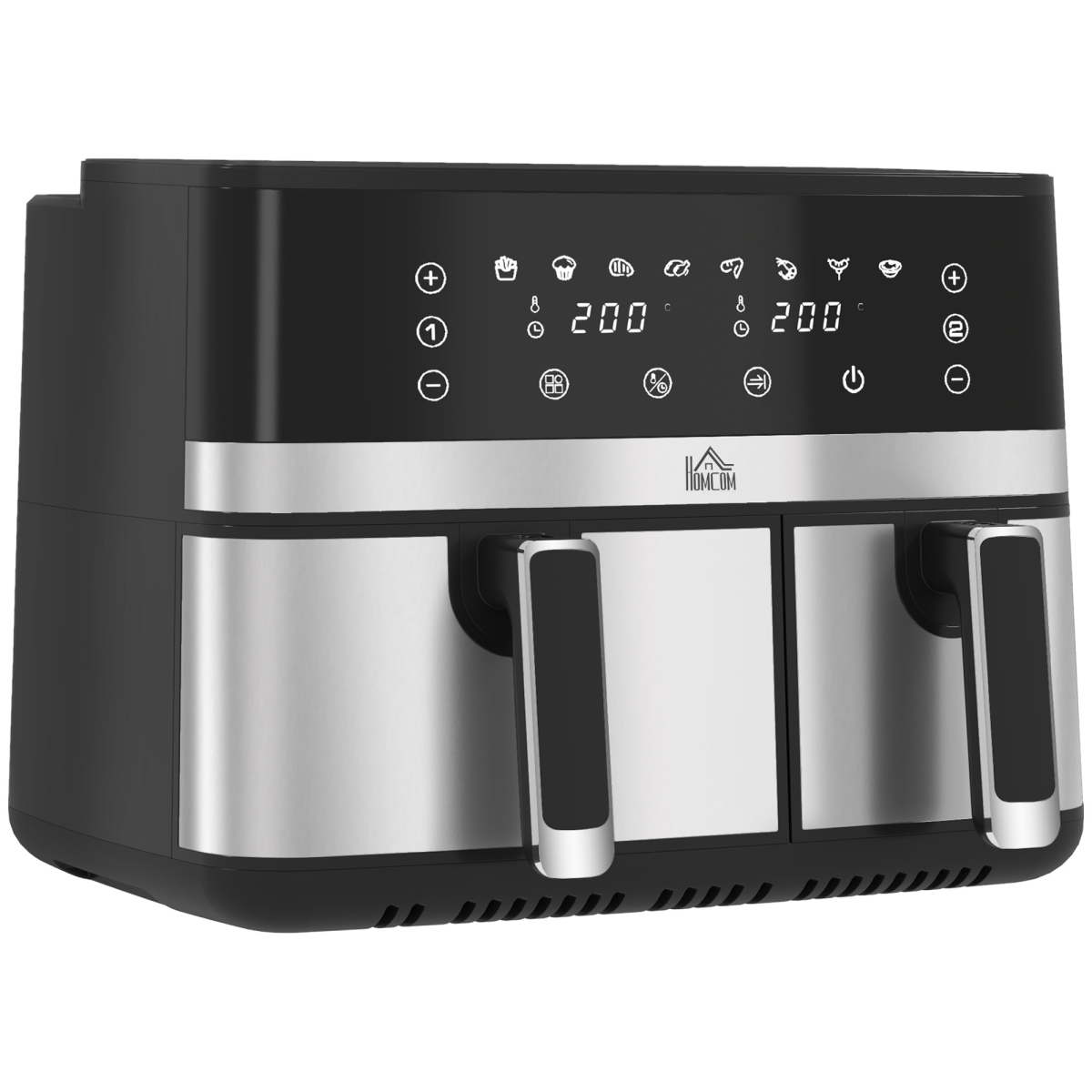 HOMCOM Dual Zone Air Fryer 8.5L with SYNCFinish 2700W