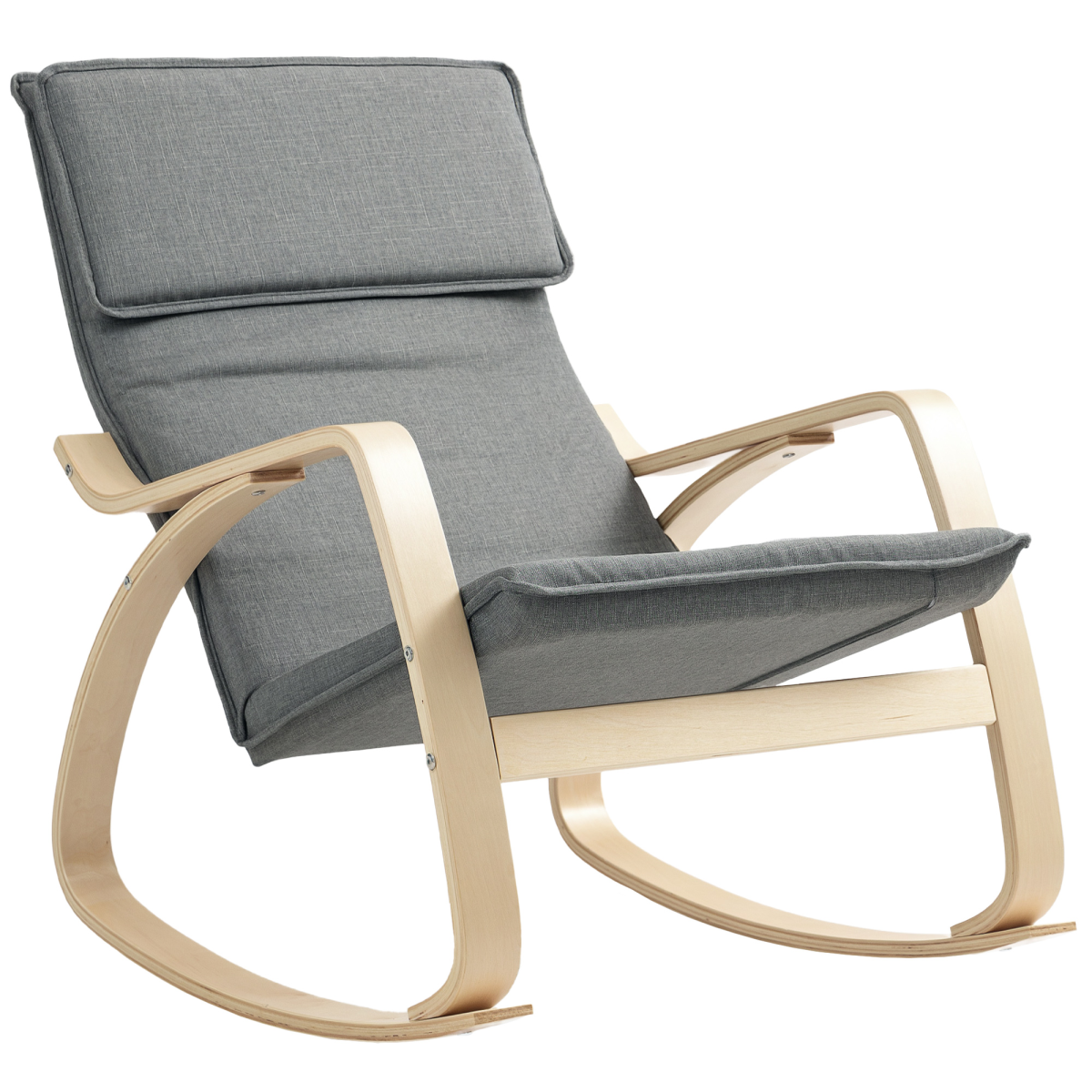 HOMCOM Comfortable Relax Rocking Chair, Grey