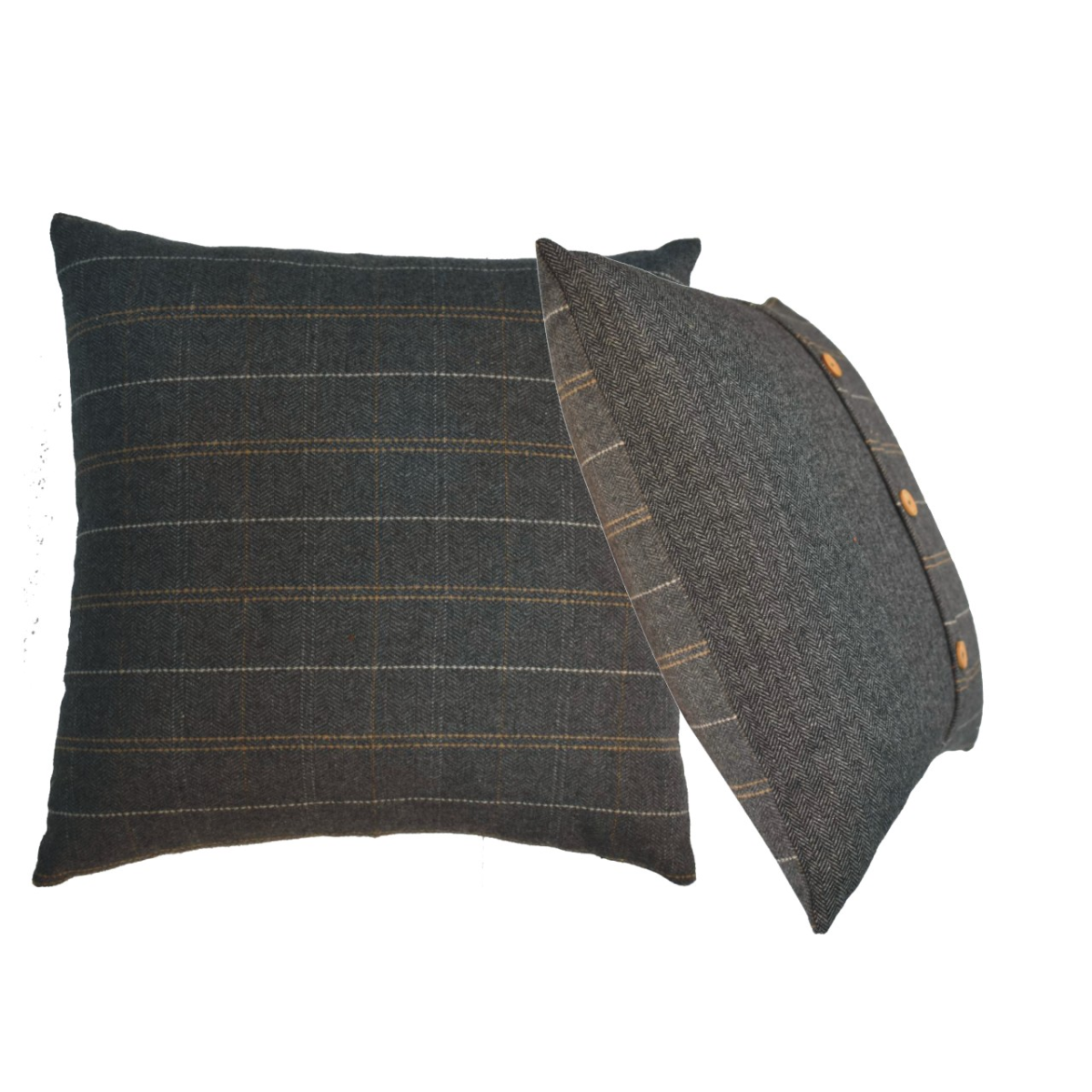 Artisan Furniture Quinn Pewter Cushion Set of 2, Black