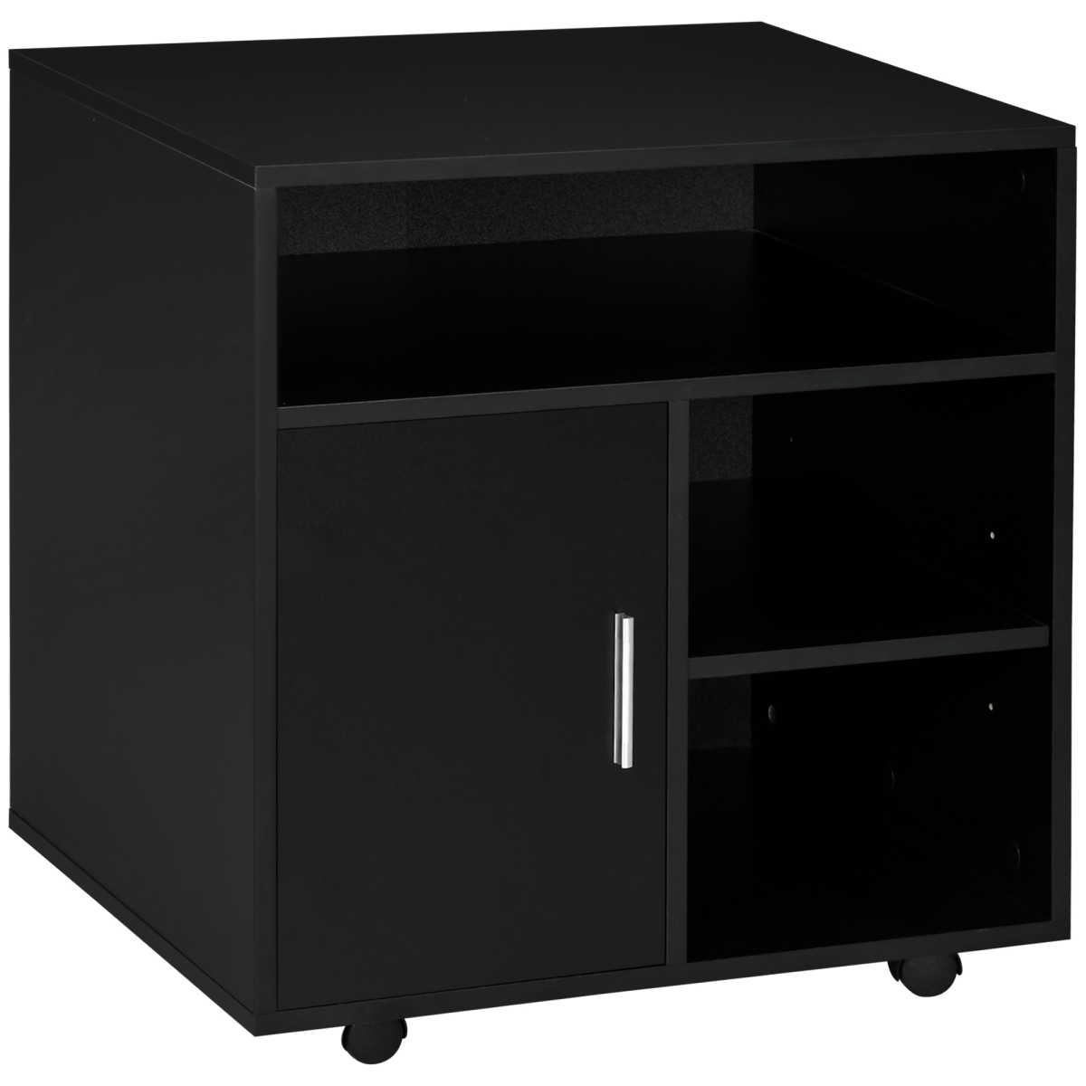 Multi-Storage Printer Unit Office Organisation with 5 Compartments, Black