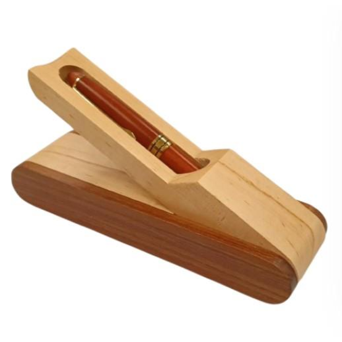 Imperial Wooden Light Brown Gold Trim Ballpoint Pen Gift Set With Handmade Stylist Wooden Box IMP359MR
