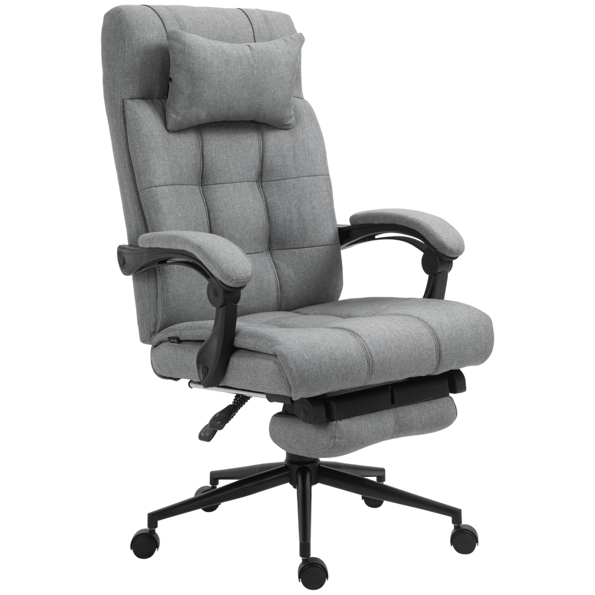 Ergonomic Office Chair Adjustable Height Rolling Swivel with Armrest Light Grey