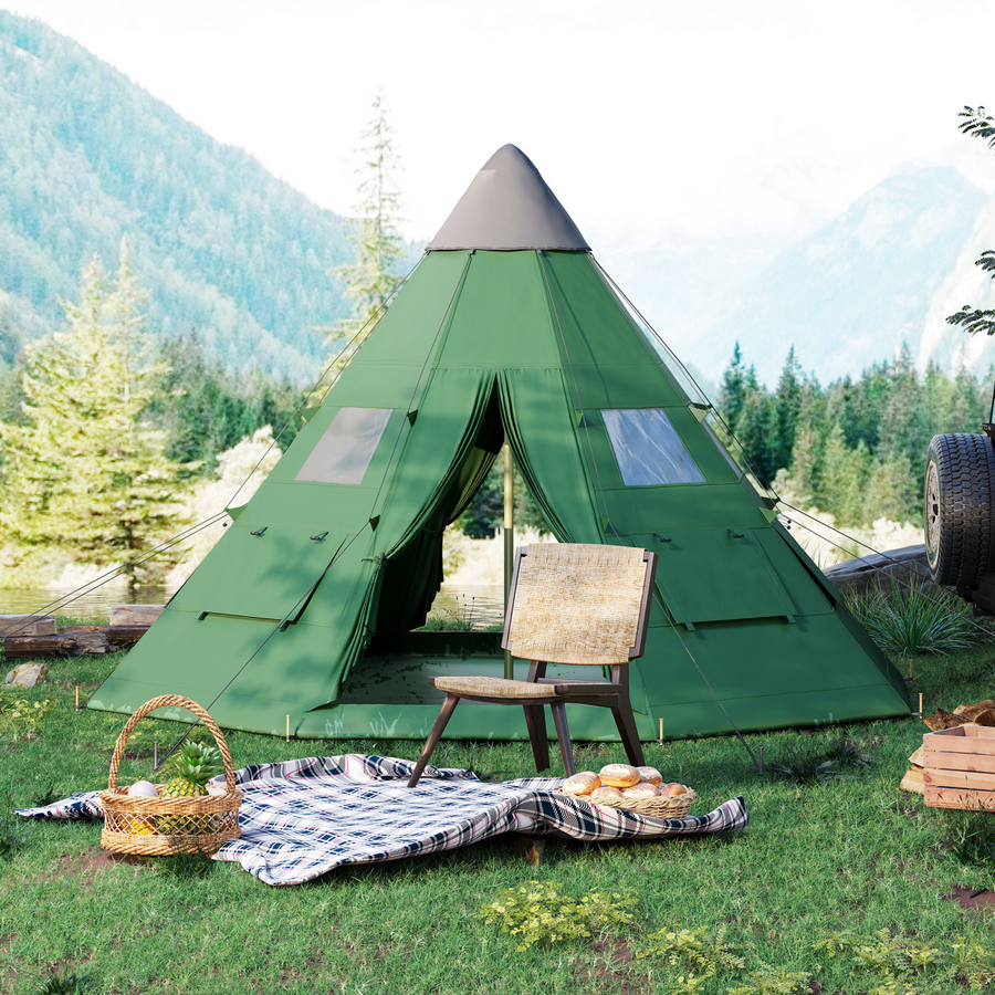 Camping Tent, 2 Rooms, 5-6 Person