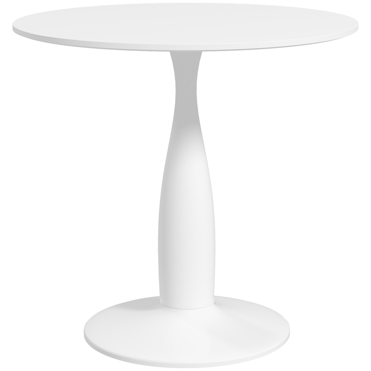 HOMCOM Round Dining Table with Steel Base