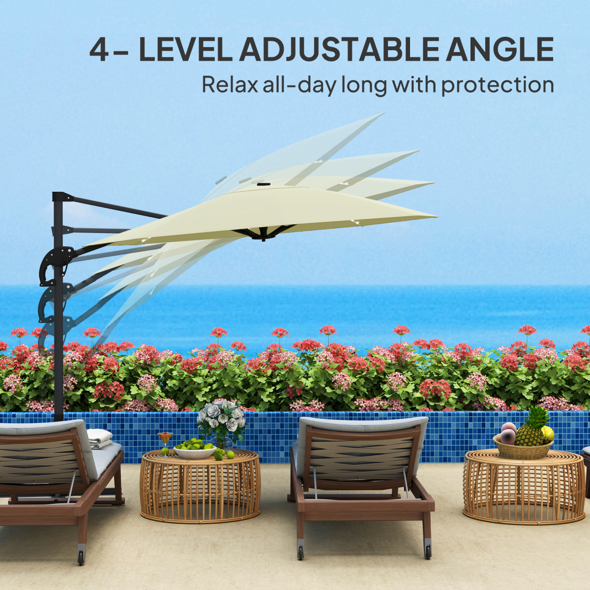 Half Umbrella Outdoor Patio