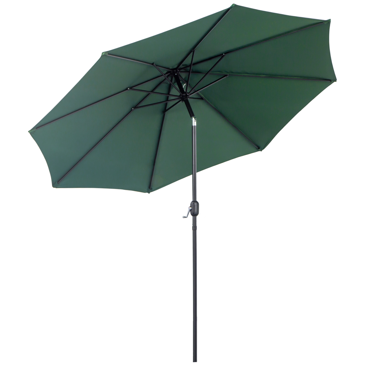 3m Patio Umbrella with Tilt & Crank, Green