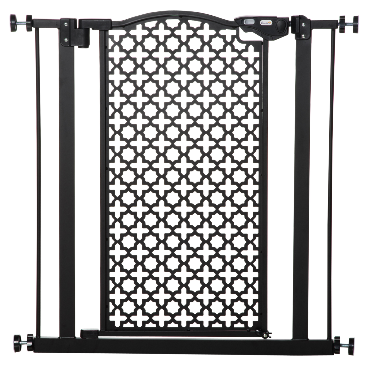 74-80 cm Pet Safety Gate, Pressure Fit, Auto Close, Double Locking, Black