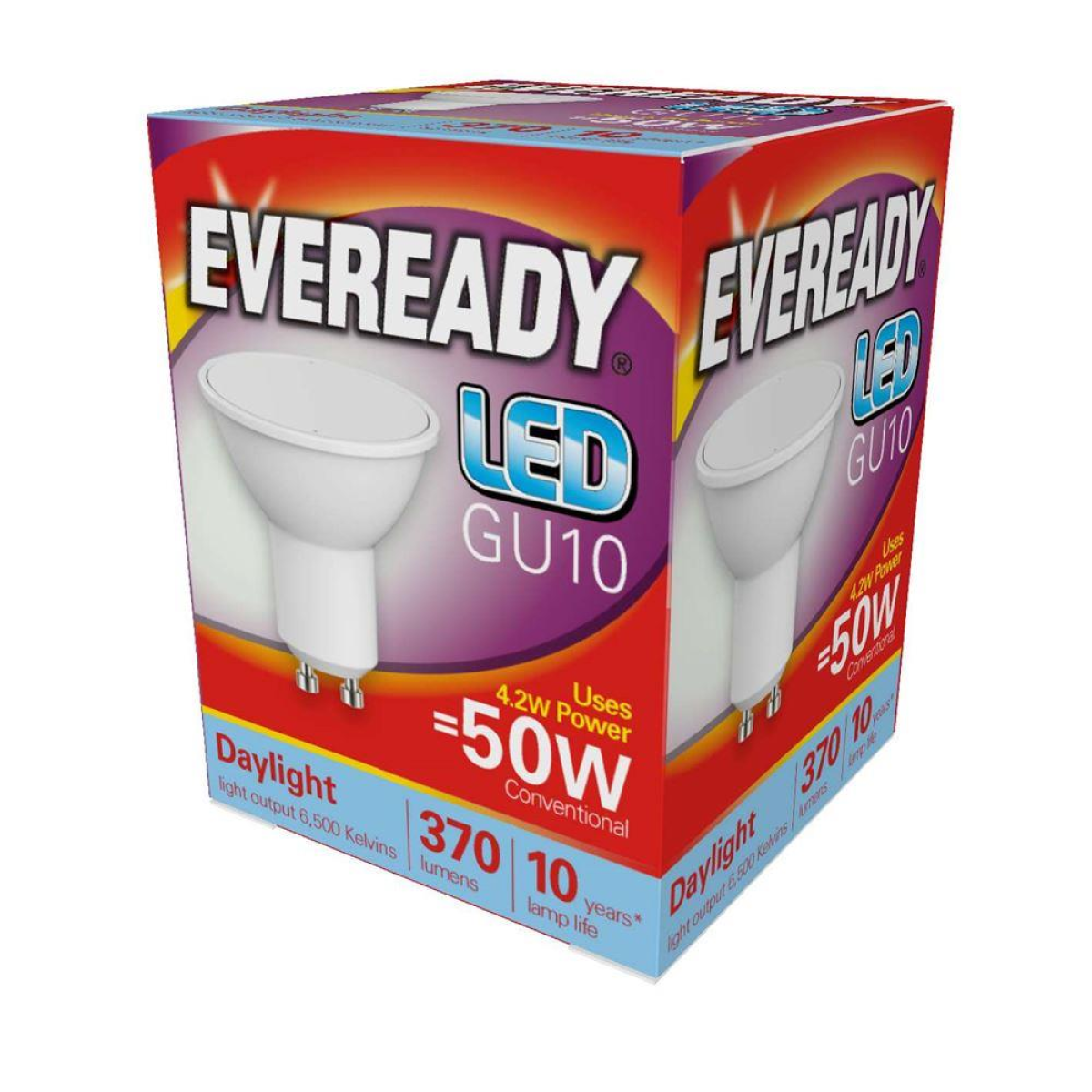 Eveready S13601 LED Bulb GU10 320lm 4.7W Daylight Pack of 5