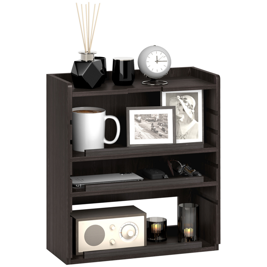 HOMCOM 4-Tier Desktop Organiser with Cable Management for Stationery