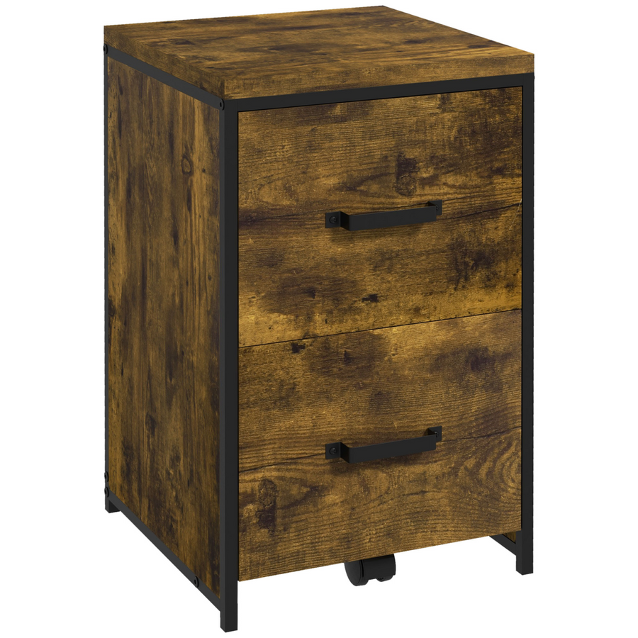 70cm Vertical Office Filing Cabinet with 2 Drawers and Hanging File Folder Support