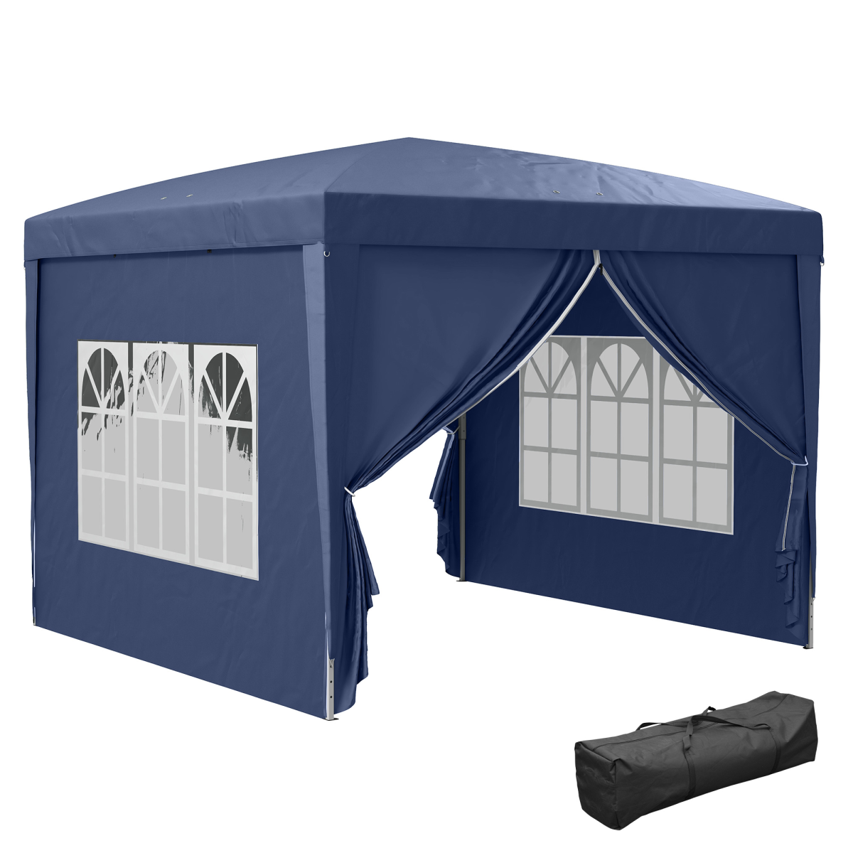 3m x 3m Pop Up Gazebo Party Tent Canopy Marquee with Storage Bag Blue