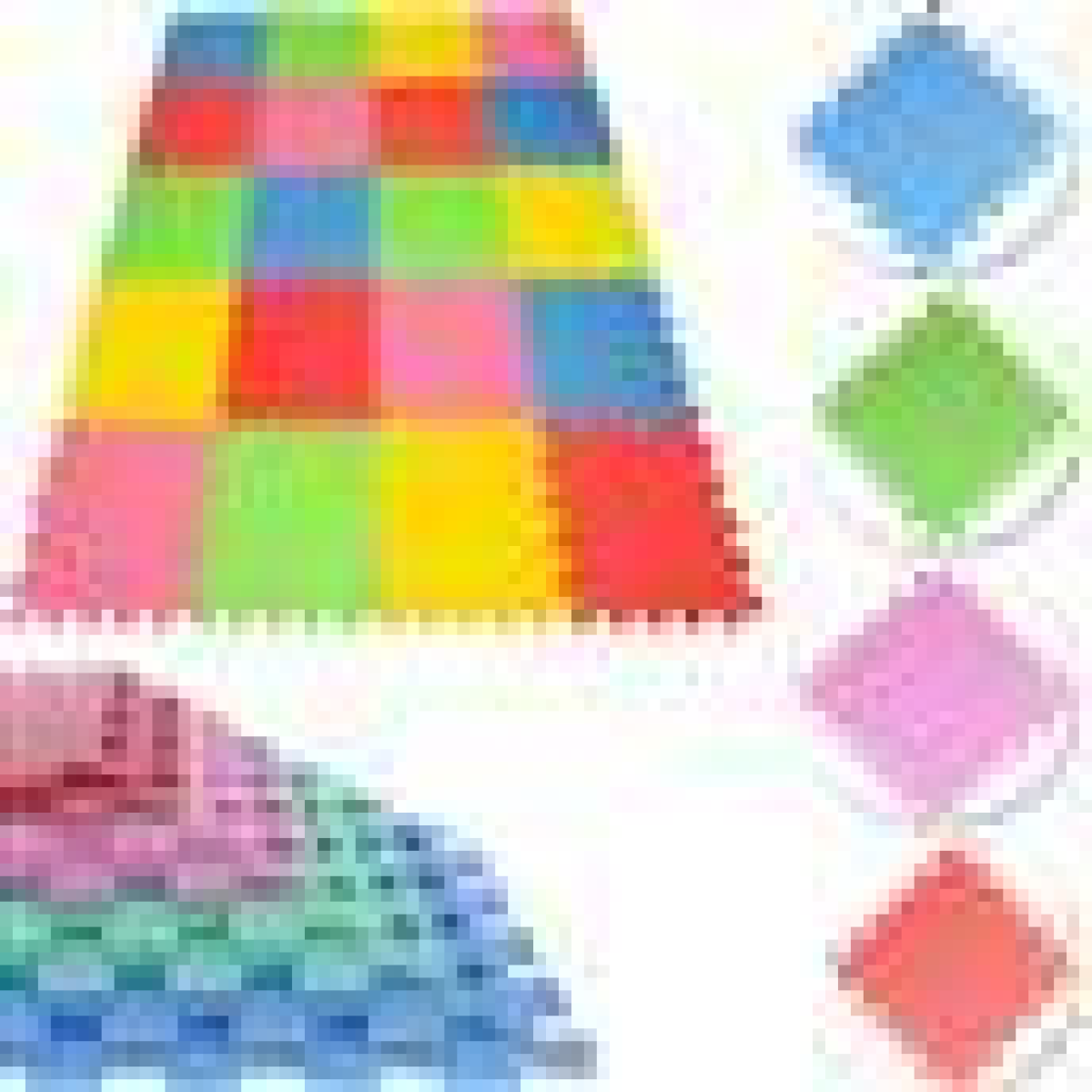 5 Pack Multicolor EVA Interlocking Mats 30 x 30