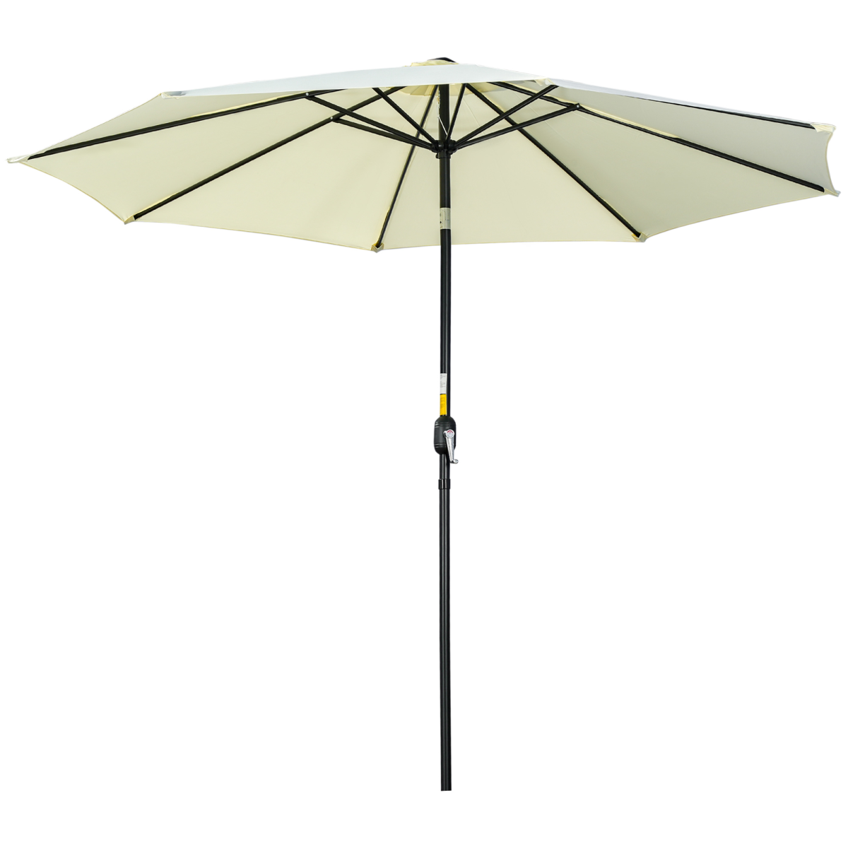 Outsunny 3m Patio Umbrella with Tilt & Crank, Beige
