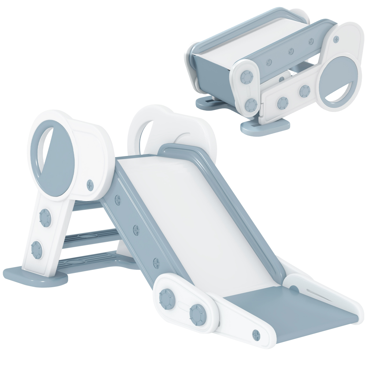AIYAPLAY Foldable Kids Slide, Grey, 18-36 Months, 30kg