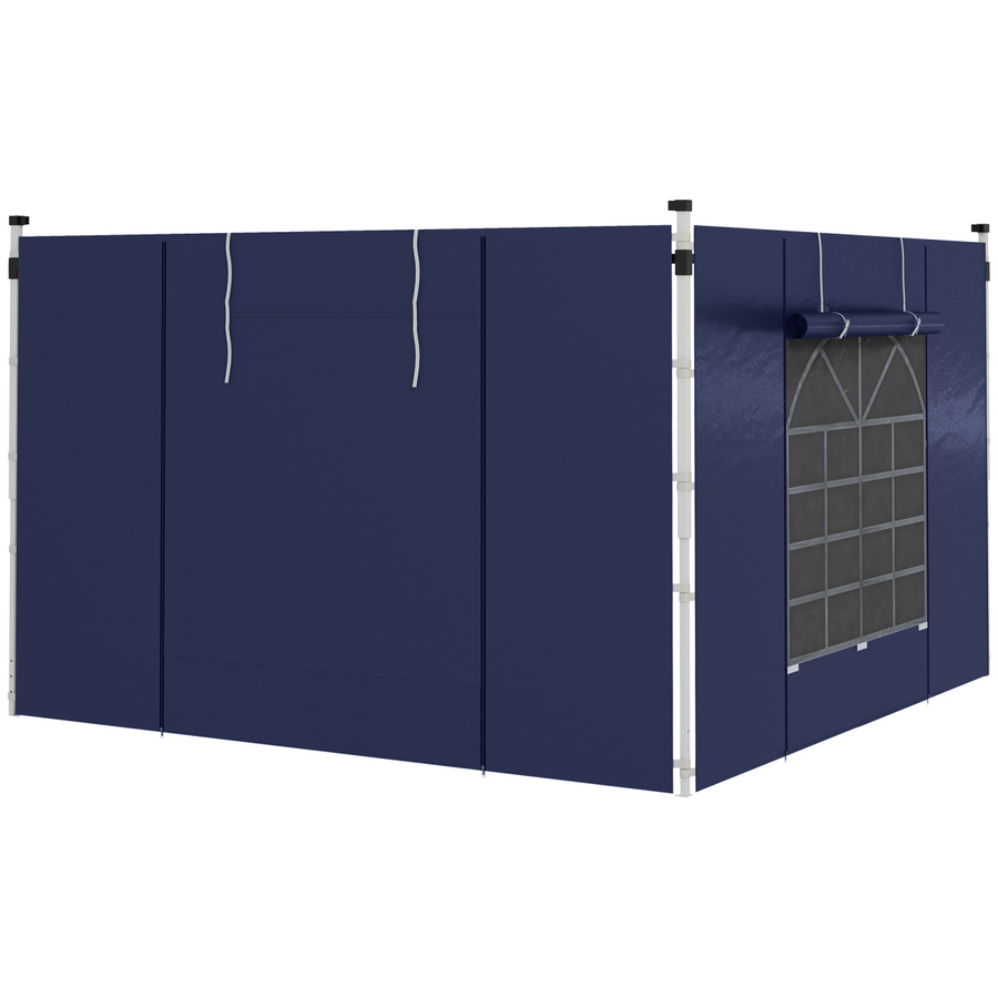 Outsunny Pop Up Gazebo Side Panels Replacement, 2 Pack, Blue