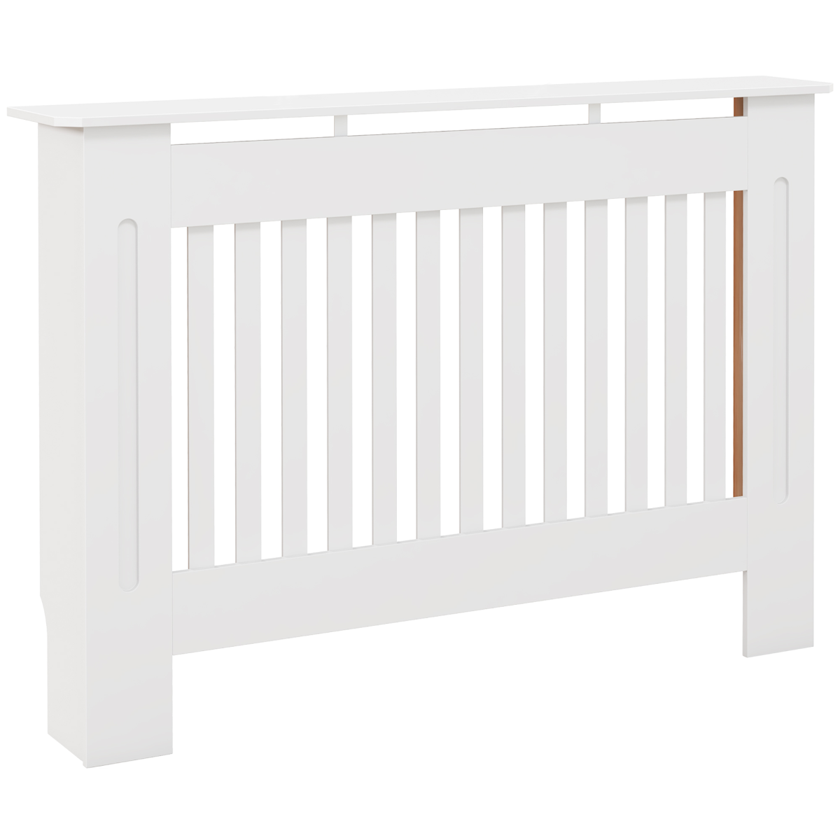 HOMCOM Painted Slatted MDF Radiator Cover Cabinet 112x19x81cm