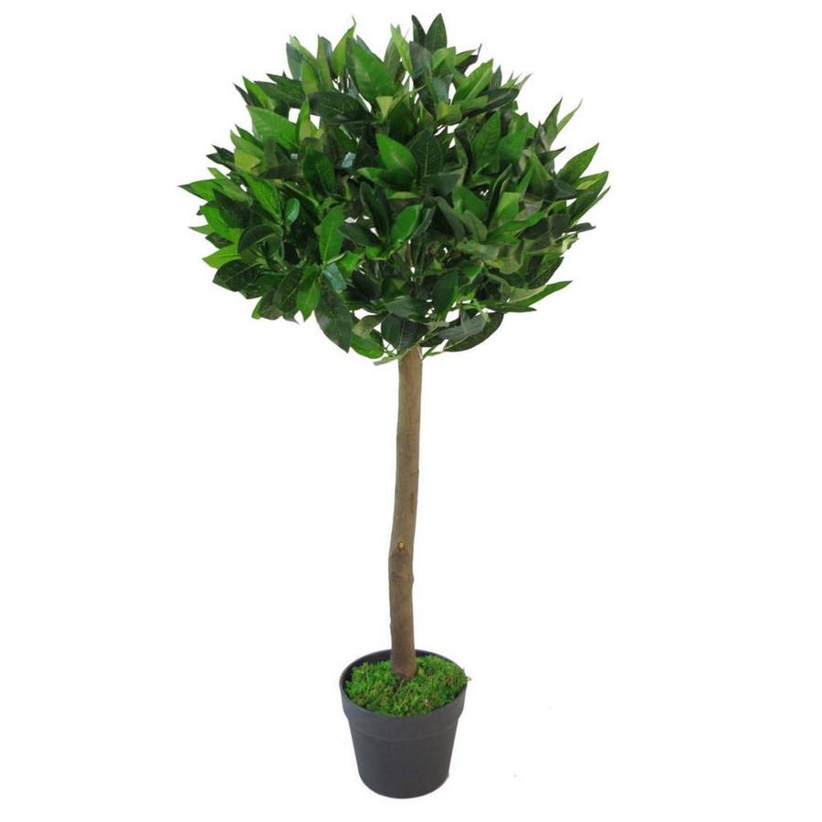 90cm Leaf Design UK Artificial Bay Laurel Topiary Ball Tree
