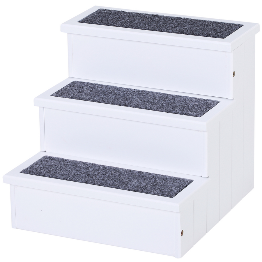 3 Step Wooden Dog Steps with Storage