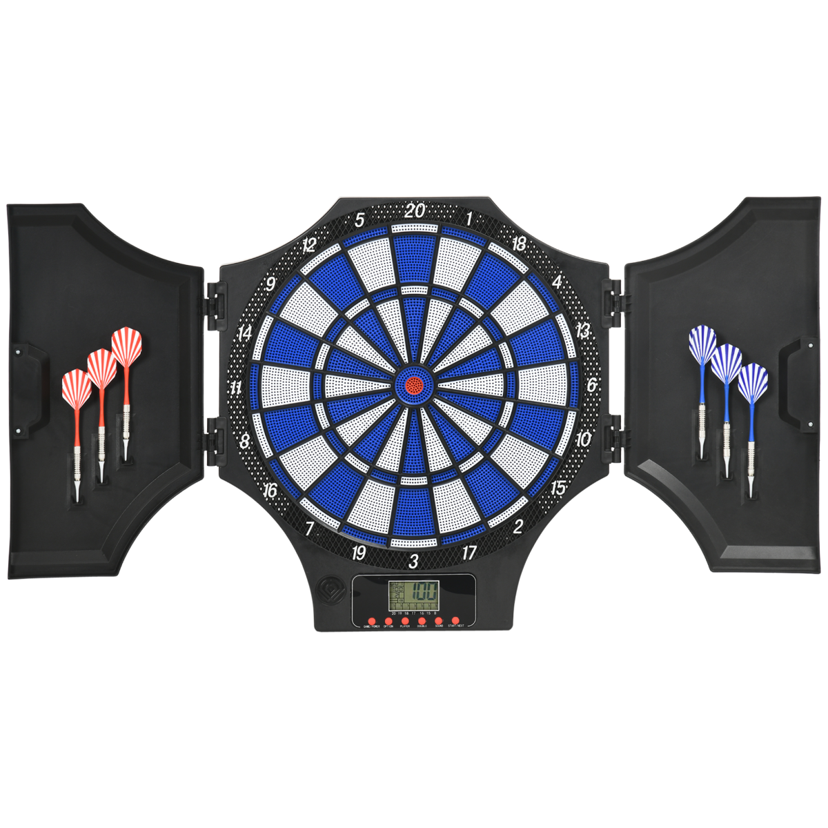 Electronic Dart Board Set with Cabinet, 31 Games, 8 Players