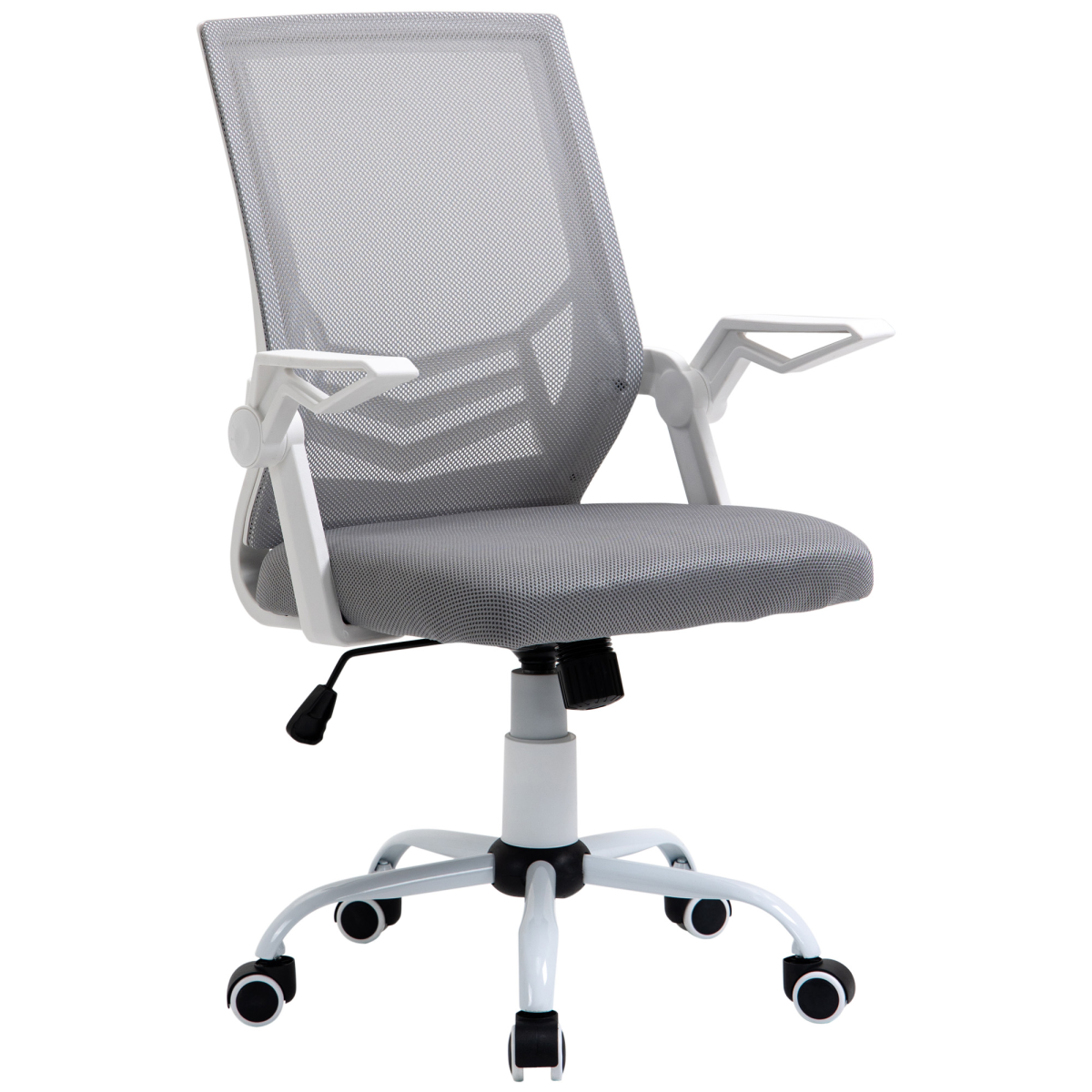 Mesh Swivel Office Chair with Lumbar Support, Grey
