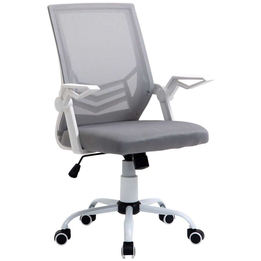 Mesh Swivel Office Chair with Lumbar Support, Grey