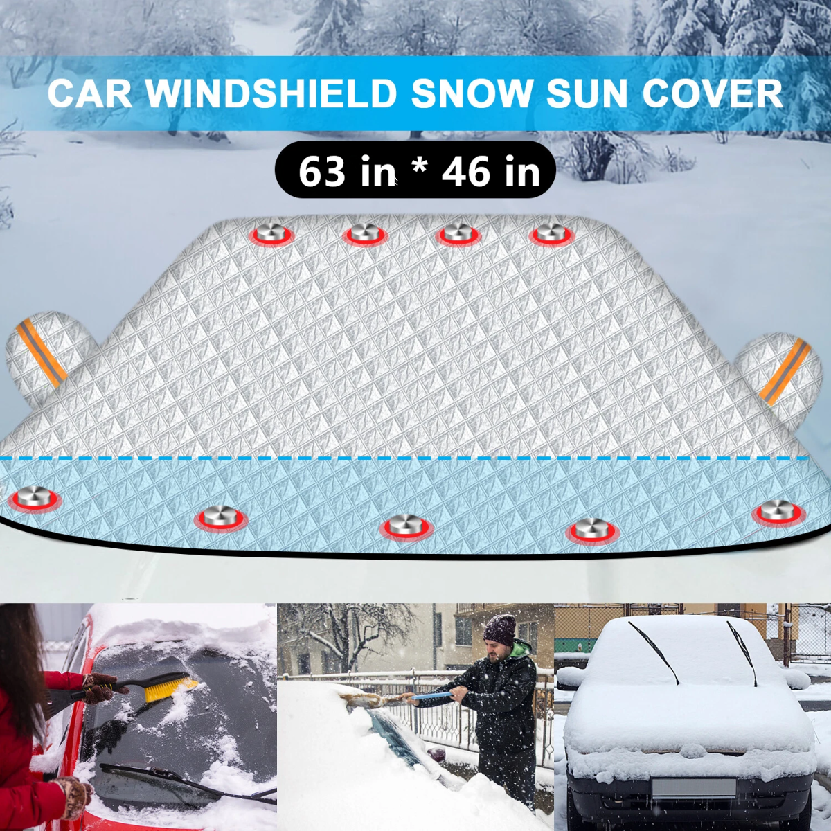 Magnetic Car Windscreen Windshield Frost Ice Snow Cover