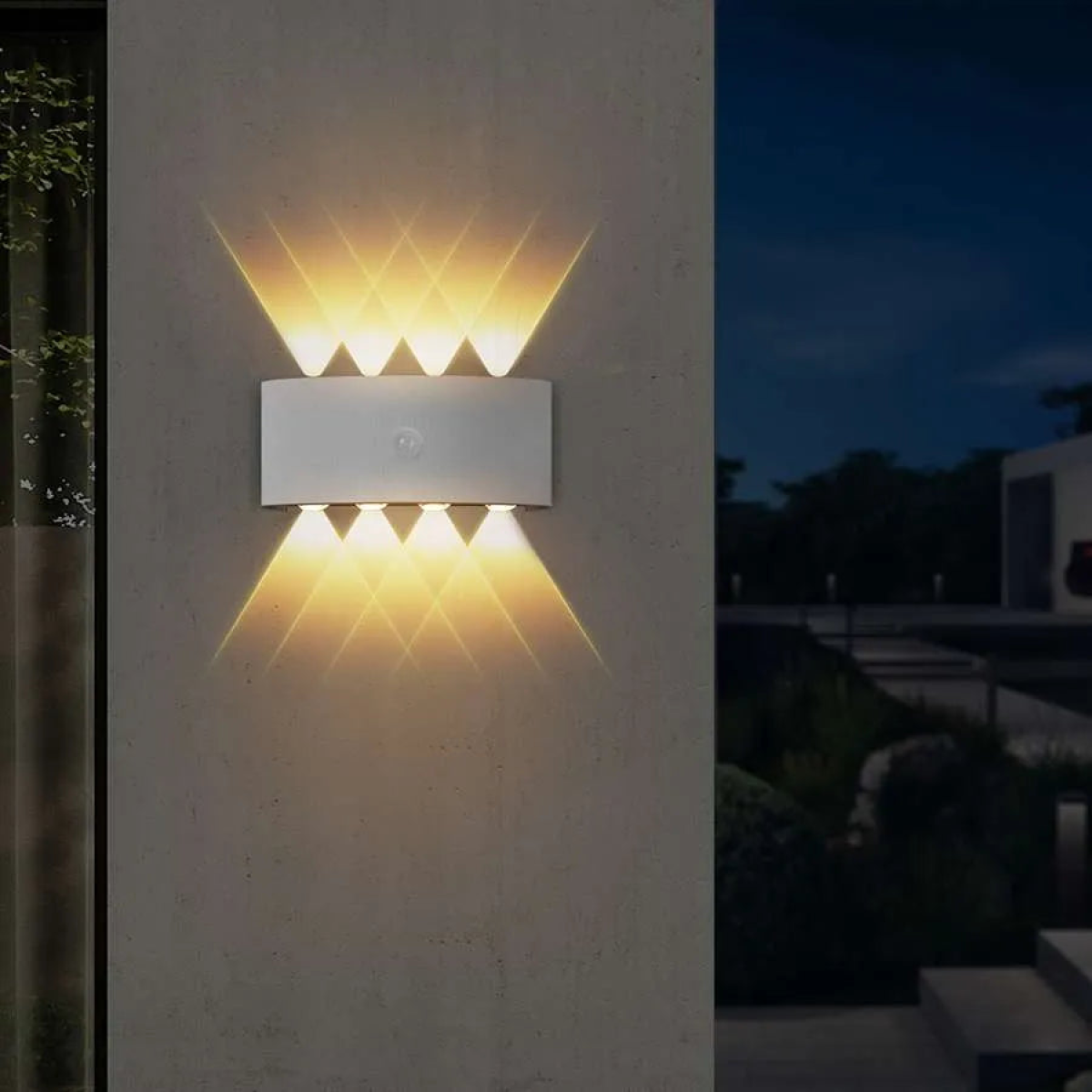 LED Wall Light with Motion Sensor, Up and Down, 8W, Warm White