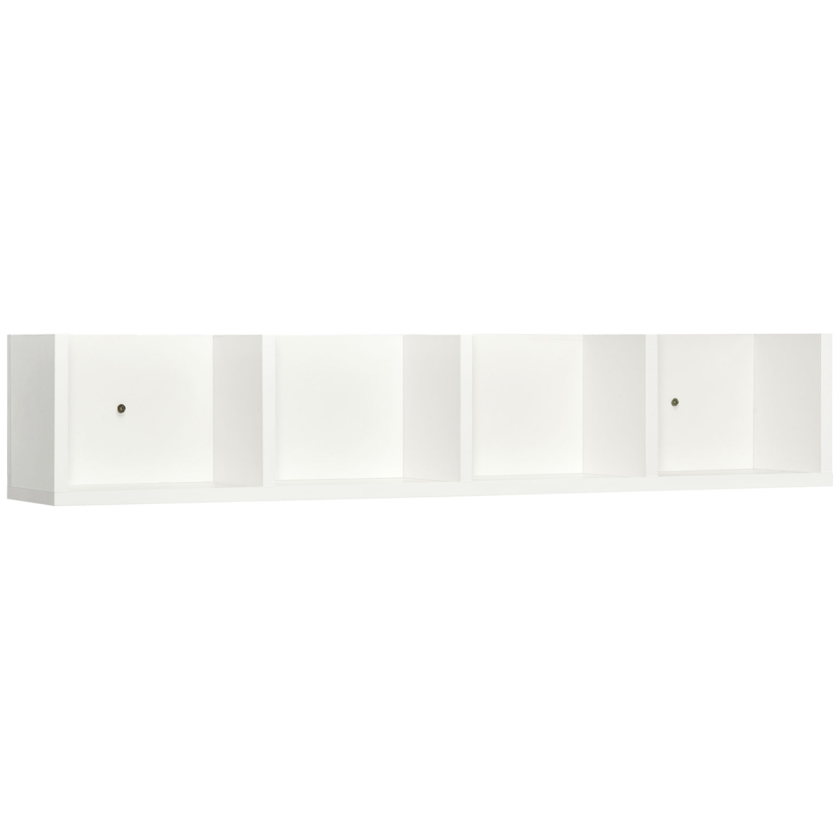 Multi-Media Wooden Wall Shelf White