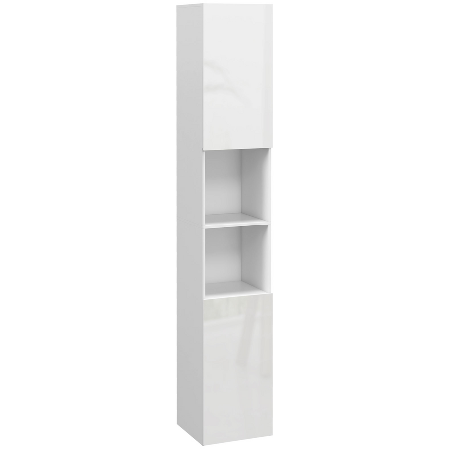 kleankin High Gloss Bathroom Storage Cabinet White